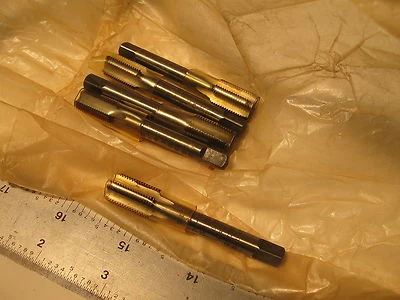 5 pc 1/8 x 27 NPSF Warrior HSS GRD 4 Flute Straight Pipe Tap New (402)