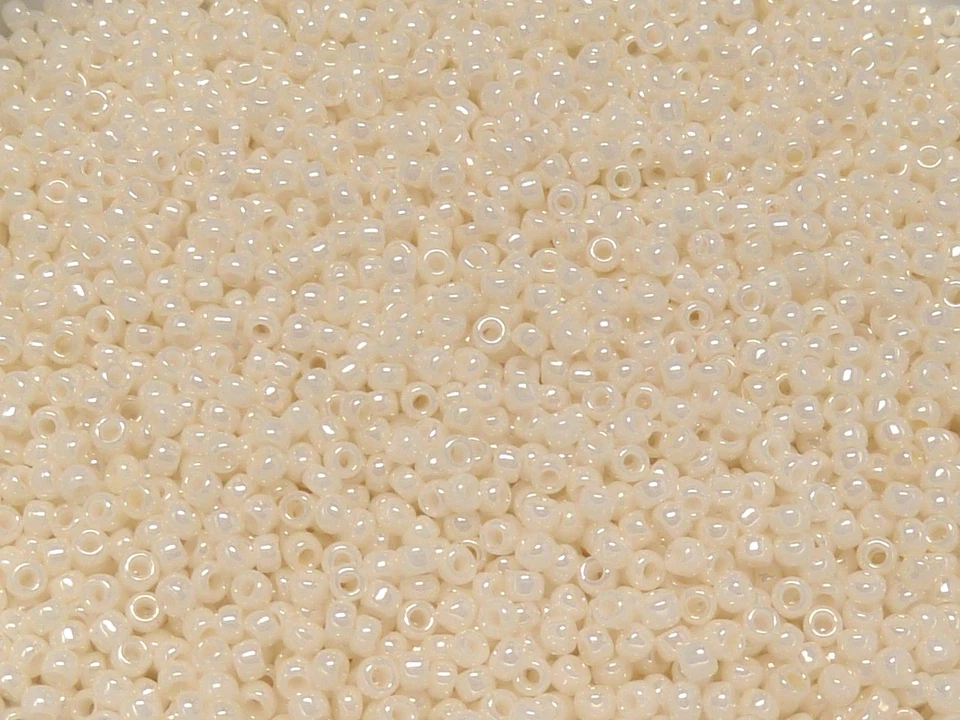 Toho Seed Beads 8/0 - Opaque Lustered Native White - Image 1 of 1
