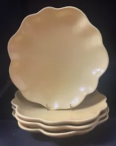 4 Barrarte Portugal Deep 9” Salad Plates Scalloped Edge EUC - Picture 1 of 3