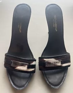Dolce & Gabbana Animal Print Mule Heel Size 10 - Picture 1 of 5