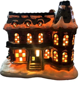 Casa de sicómoro Enesco It's A Wonderful Life iluminada pueblo Bedford otoño 320 - Imagen 1 de 5