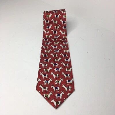 Democratic National Convention Silk Men's Tie 1996 FHILL DNC Finance Ltd Donkey - Image 1 of 4