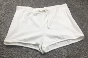 Boutique Europa Womens Sweat Shorts Size L White High Rise Drawstring Waist NWT - Picture 1 of 8