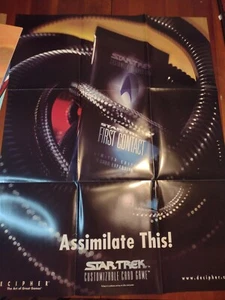 1997 Star Trek assimilate this customizable card game promo poster 25x33 dealer - Picture 1 of 10