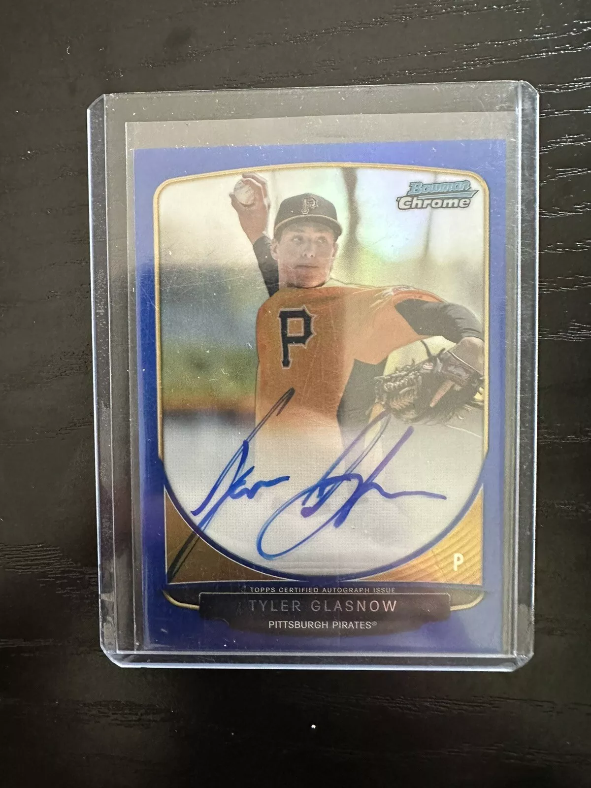 2013 Bowman Chrome TYLER GLASNOW Prospect Auto Blue Refractor #/150 BCA-TG