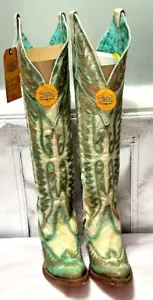 New Corral Women's A4212 Tall Knee High Leather Western Leather Boots 7.5 M - Picture 1 of 6