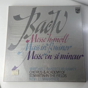 BACH, Mass In B Minor Marriner ASMF [Philips] Holland NEW SEALED 3LP box set - Picture 1 of 6