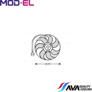 FAN RADIATOR AI7509 FOR AUDI SEAT SKODA VW 1J0959455 1J0959455B 1J0959455E 6E095 - Picture 1 of 6