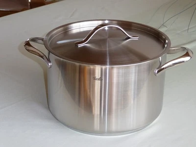 Fissler Hoher Kochtopf mit Deckel Edelstahl 18/10 24 cm 6,8 l Induktion NEU OVP - Bild 1 von 4