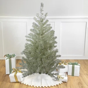 Northlight 4.5' Metallic Sheer Champagne Artificial Tinsel Christmas Tree - Bild 1 von 7