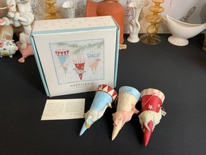 RARE! Aspegren Denmark Box of 3 Hanging Christmas Tree Decorations Line Eskestad - Picture 1 of 15