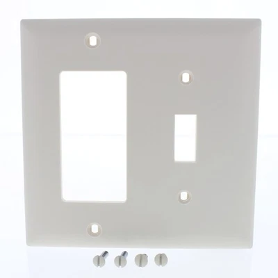 Pass & Seymour TP126-LA Luz Almendra 2 Velocidades Interruptor de Palanca Decorador Cubierta de Nylon Foto 1 de 4