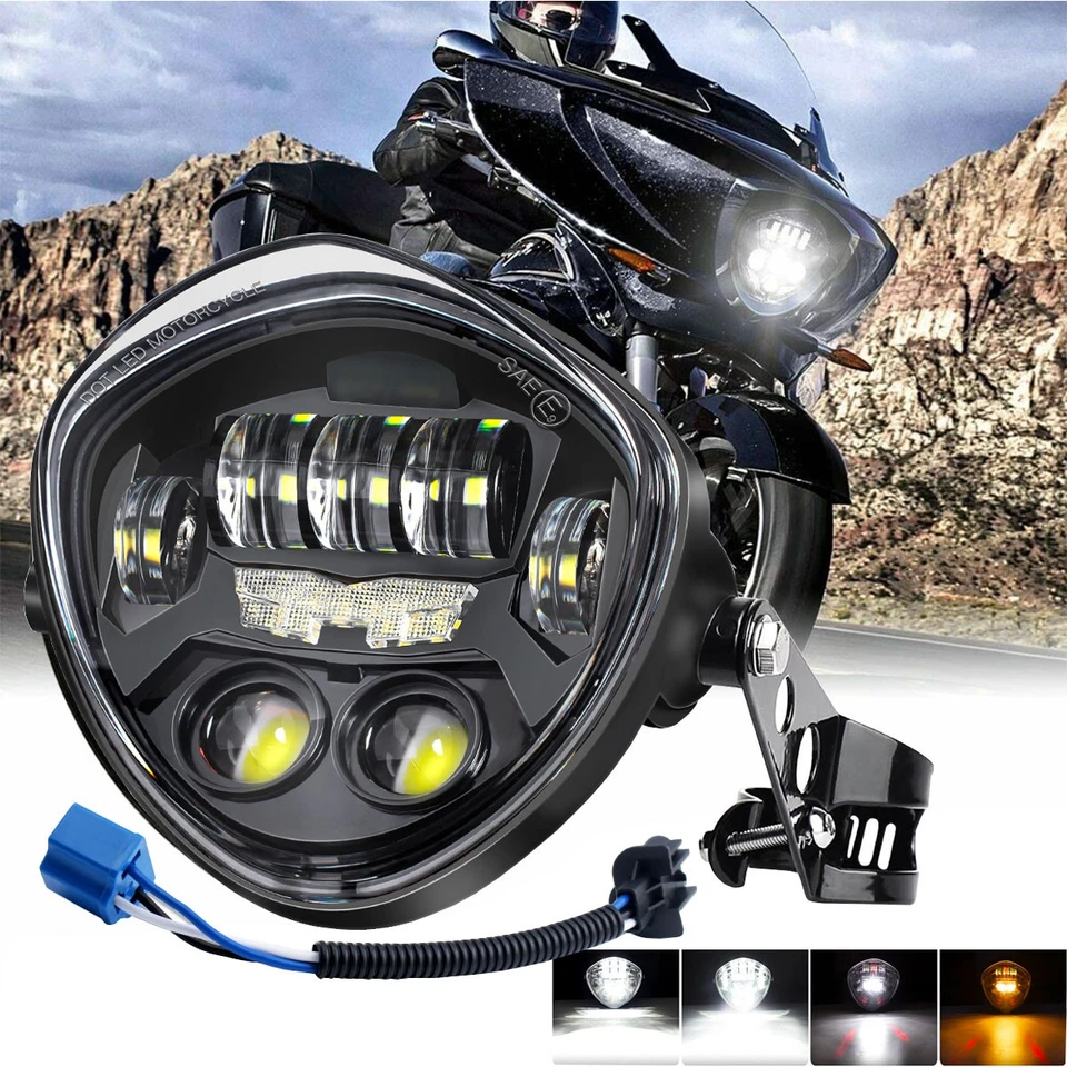 Faro LED alto bajo para motocicleta para Victory Cross Country Kingpin Vegas Foto 1 de 4