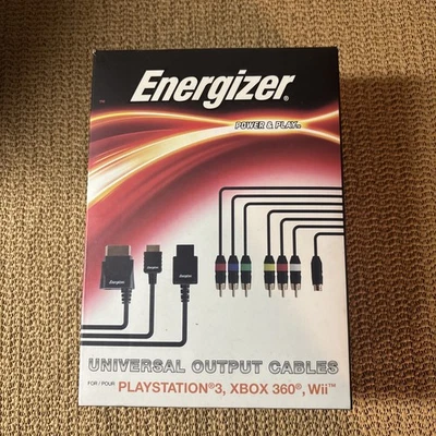 Energizer Power & Play Universal Output Cables for PS3 XBOX 360 Wii 6 foot - Image 1 of 4