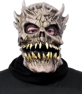 Men`s King of Devils Mask Adult Scary Skeleton Halloween Face Mask Moving Jaw - Picture 1 of 5