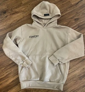 COMFRT Women’s Soft Coordinate Cotton Logo Classic Casual Hoodie XS Beige - Picture 1 of 7