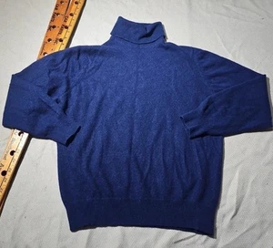 Suéter De Colección Brooks Brothers Para Mujer Grande Azul 100% Cachemira Escocia Cuello Alto - Imagen 1 de 12