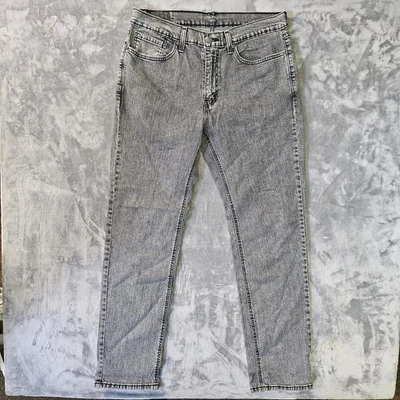 Levi's 541 Mens Jeans 34x34 Acid Wash Black Gray Denim Jeans - Image 1 of 4