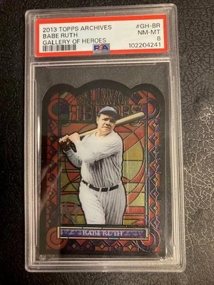 2013 Topps Archives Gallery of Heroes BABE RUTH SP! YANKEES HOF! PSA 8 NM-MT! - Image 1 of 2