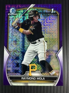 2023 Bowman Chrome - Prospects Raymond Mola #BCP-198 Purple Mojo Refractor /299 - Picture 1 of 2