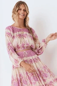 Top Campesino SPELL & THE GYPSY Colectivo Coco Lei TALLA XXL Au 16 18 Recortado Boho - Imagen 1 de 8