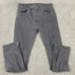 LEVIS 505 Straight Jeans Men 34x32 (Fits 32x32) Gray USA Made Vintage 90s STAINS - Picture 1 of 18