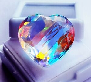 Mystic Quartz Heart 13 To 15 Ct Loose Gemstone Certified With Free Delivery