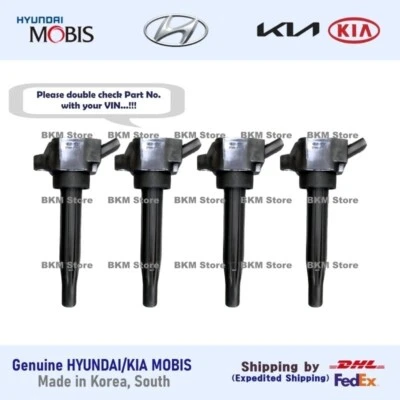 Genuine 273002T000 Ignition Coil Assy x 4 PCS for Hyundai, Kia Motors - Image 1 of 4