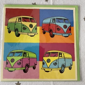 NEW Vintage Santoro Greeting Card VW Volkswagon Van Made in England 1997 - Picture 1 of 9