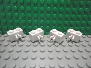Lego 4 Blanco 1x2 Ladrillo con Clip Dividido NUEVO - Imagen 1 de 1