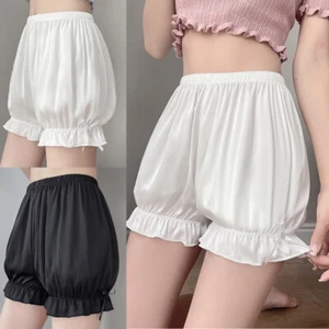 Damen Stretchy Casual Rüschen Culottes Kürbisform Lose Shor → - Picture 1 of 13