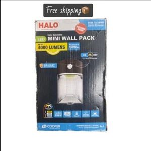 NeW- Halo Outdoor Lighting Bronze Mini Wall Pack Hardwired 4000 lumens LED - Picture 1 of 2