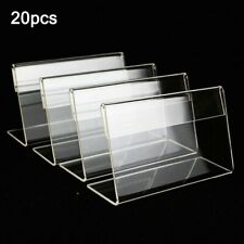 20Pcs Acrylic Sign Display Stand Table Name Price Tag Holder For Adversting