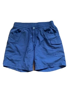 Womens Columbia Elastic Snap Front Zip Waist Hiking  Blue Nylon Short Small NWOT - Picture 1 of 12