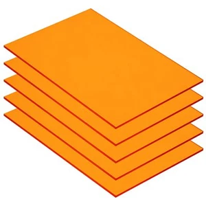 5 Pcs PMMA Acrylic Sheets Colored Transparent 7 x 5Inch Orange Acrylic Sheets... - Picture 1 of 4
