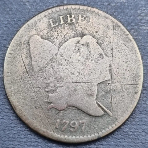 1797 Liberty Cap Half Cent 1/2c Circulated #60436 Cover