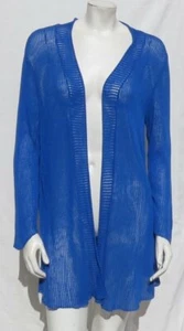 TRAVELERS Collection by CHICO’S Blue Ribbed Knit Cardigan Sweater Top 4 US 16 18 - Bild 1 von 5