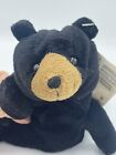 Ganz Floppie Toss Ems Bruno Black Bear Plush Beanbag Toy Stuffed Animal Vtg 1996