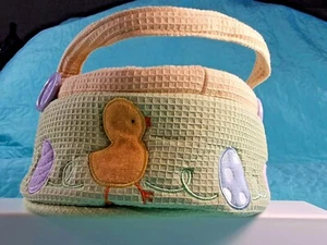 Hallmark Easter Candy Basket with Baby Chicks & Pastel Colored Easter Eggs 8.5" - Picture 1 of 12