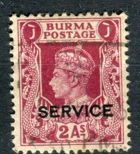 Burma KGVI 1946 Civil Administration Official 2a claret SG.O33 good used - Picture 1 of 1