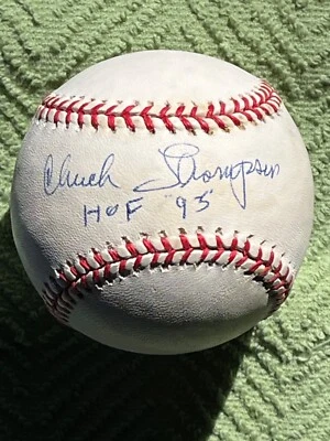 Chuck Thompson "HOF 93” Autographed SS SS Beautiful Colts/Orioles PSA COA - Image 1 of 2