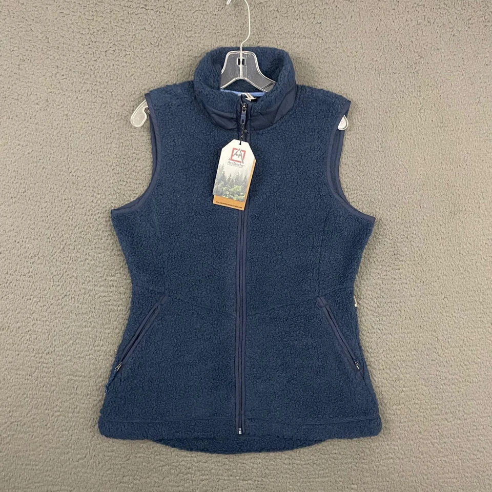 Avalanche Vest Womens Large Relaxed Fit Blue Fleece Full Zip Pockets Outdoor Mom - Image 1 of 4
