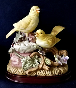 Arnart Royal Crown Yellow Birds Music Box by Jonathan Byron COA