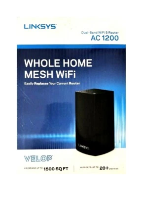 New Sealed Linksys Velop Whole Home Mesh Dual-Band WiFi 5 Router AC 1200 - Image 1 of 4