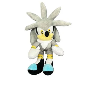 Sonic The Hedgehog 11" Silver Plush Stuffed Animal Hanger Suction Embroidered - Picture 1 of 11