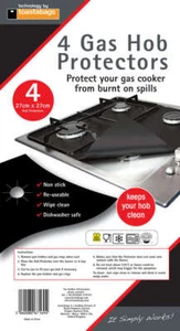Gas Hob Protectors Black - 4 Pack - Picture 1 of 1