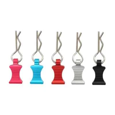 4pcs Metal Body Clip RC Car Shell Fixed R Pin with Tab for Capra SCX10 RGT TRX4 - Image 1 of 4