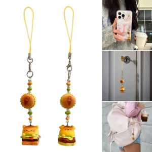 Fashionable Handmade Bead Cats Phone Ornament Sturdy Resin Keychain Gifts - Zdjęcie 1 z 11