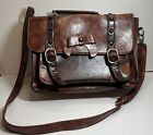 Ecosusi Bag Faux Leather Messenger Bag Purse Bow Travel Vintage Ipad Pocket