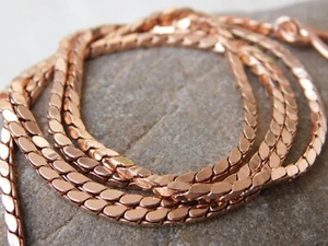 100% Pure Copper Chain necklace, Copper Wheat chain, Solid Copper jewelry Chain, - Picture 1 of 5
